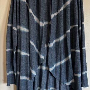 Knox Rose Charcoal and Ivory Marled Open Cardigan